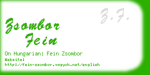 zsombor fein business card
